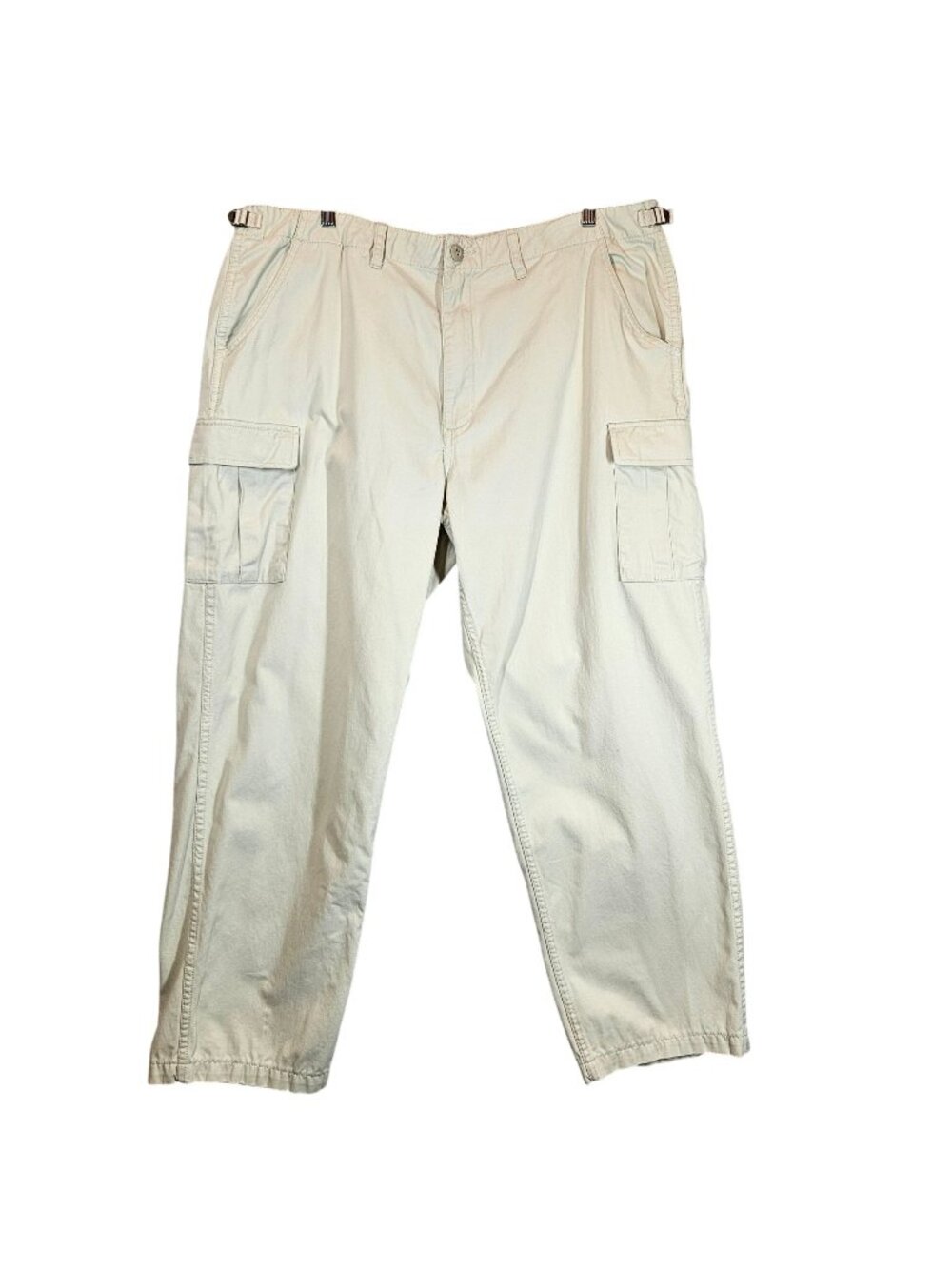 Cabela's Cargo Pants Mens 42 Tan Khakis Button Pocket Flaps Gorpcore Hiking Work